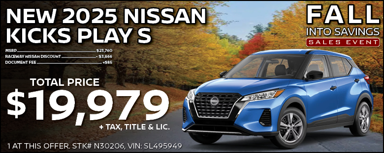 New 2025 Nissan Kicks Purchase Offer