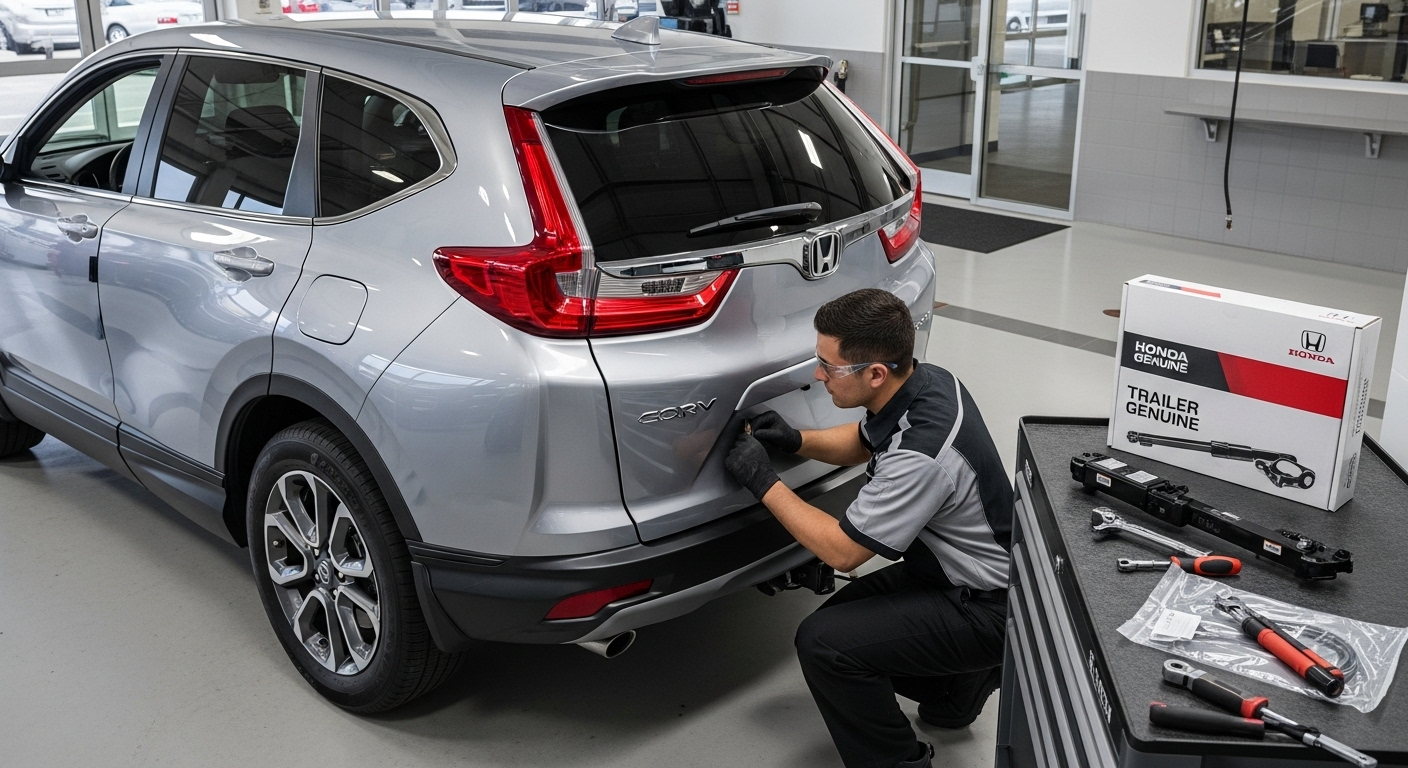 Discover expert Honda trailer hitch installation services in Warsaw, IL at Kunes Honda of Quincy. Our certified technicians ensure a seamless installation process using genuine Honda parts. Learn more about our services, pricing, and availability.
