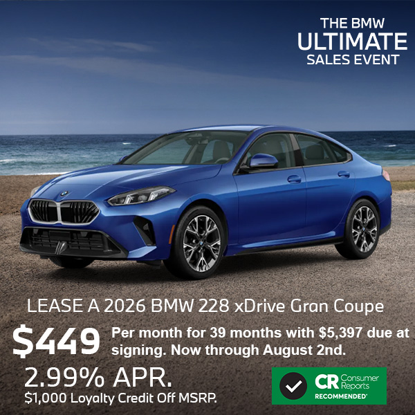 Lease a 2026 BMW 228 xDrive Gran Coupe