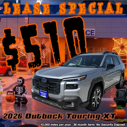 Lease this 2026 Subaru Outback Touring XT for only $510/mo at Twin Falls Subaru this October.