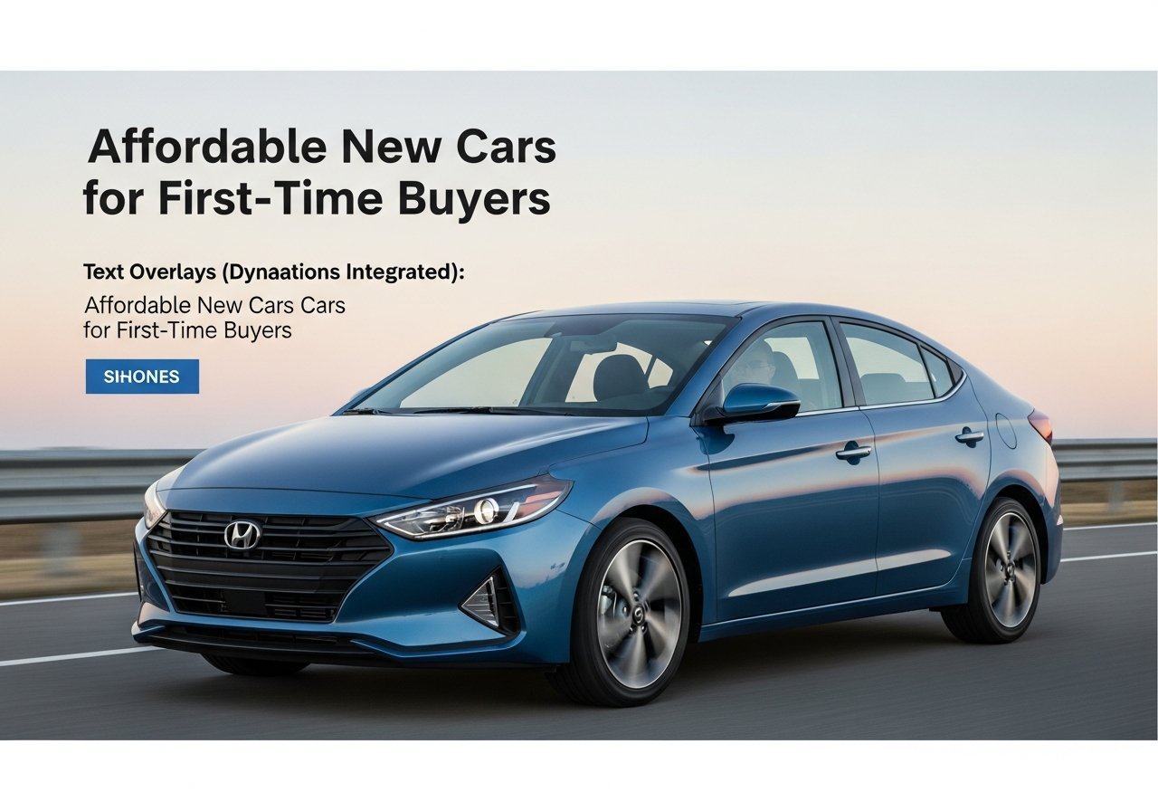 First-time buyer taking a test drive of an affordable new car