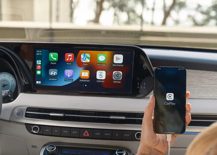 The front display screen in the Hyundai Palisade.