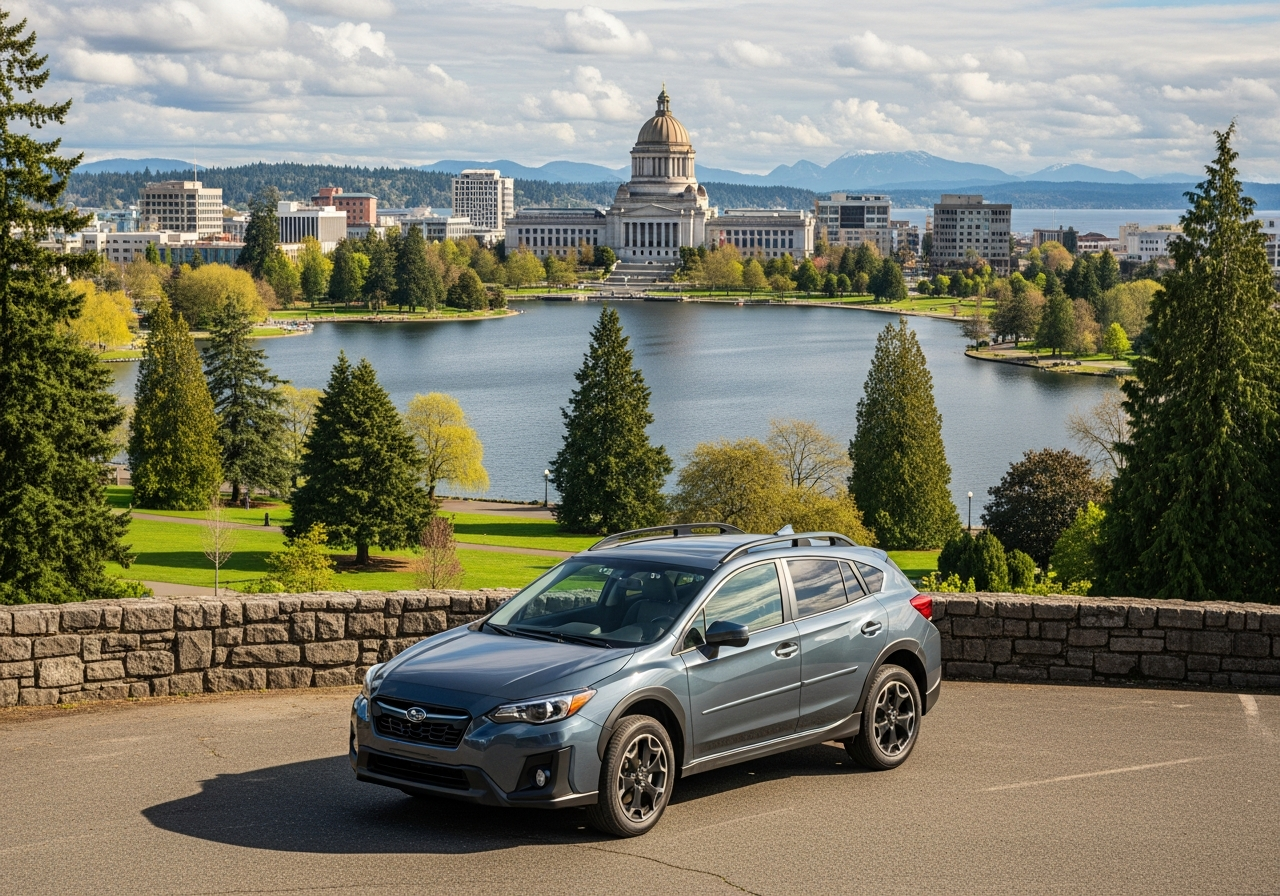 Customer receiving car keys at a dealership