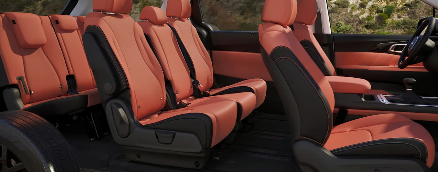 Three rows of seating in a  2026 Kia Carnival 