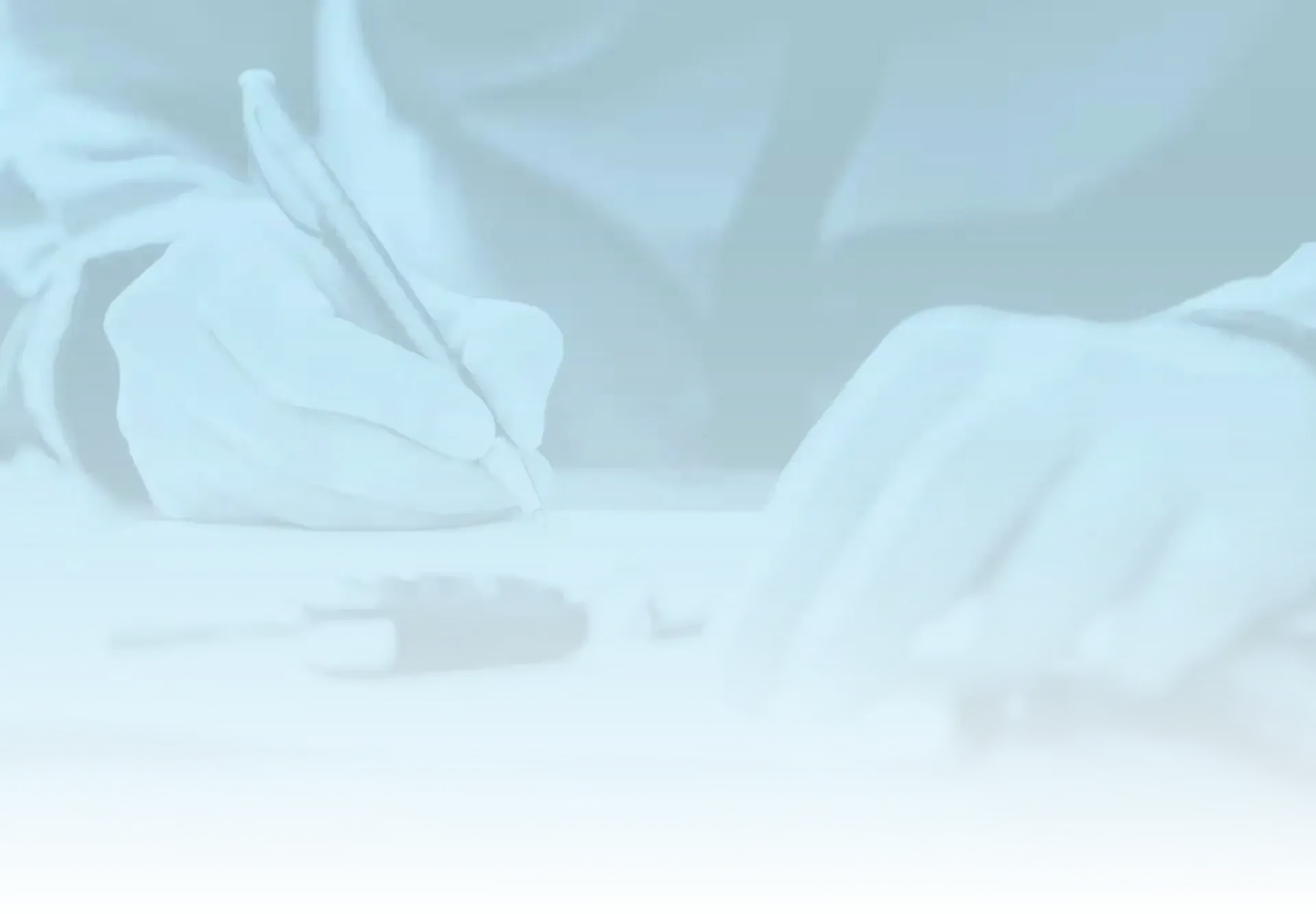 Financing hero image of guest's hands signing paperwork on desktop with keys next to them.