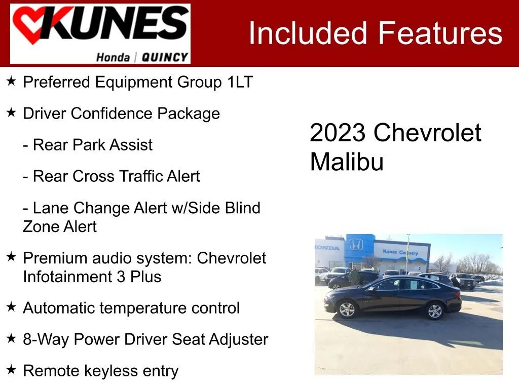 Used 2023 Chevrolet Malibu 1LT with VIN 1G1ZD5ST1PF201602 for sale in Quincy, IL