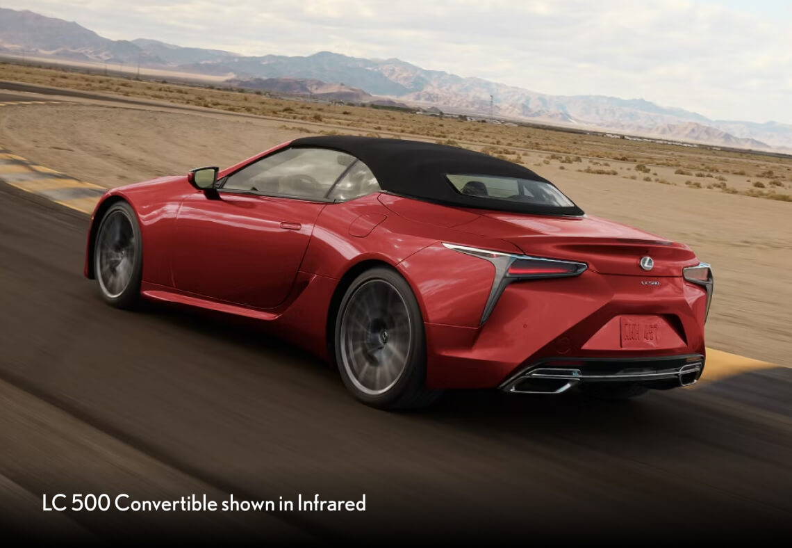 Fastest Lexus Convertibles: Lexus LC 500 Convertible shown in Infrared