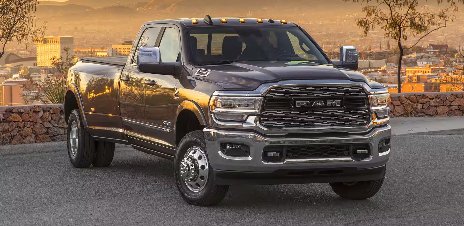 a gray truck sitting parked.