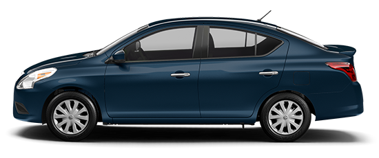2017 Nissan Versa sedan in Graphite Blue