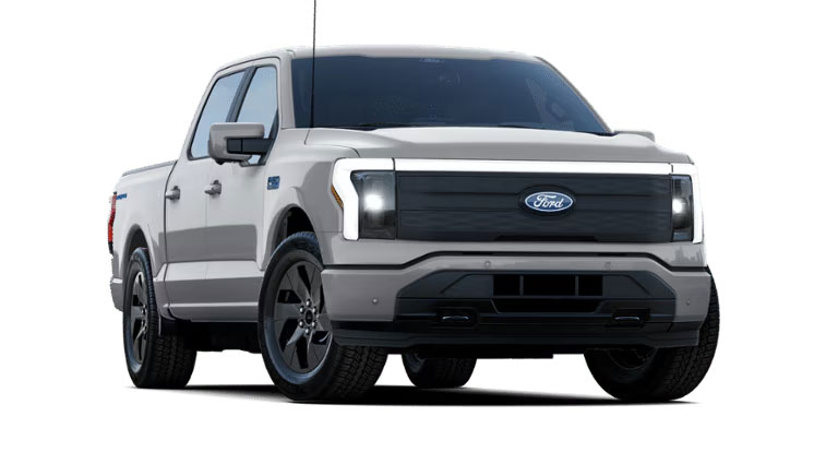 image of grey ford f-150 lightning lariat