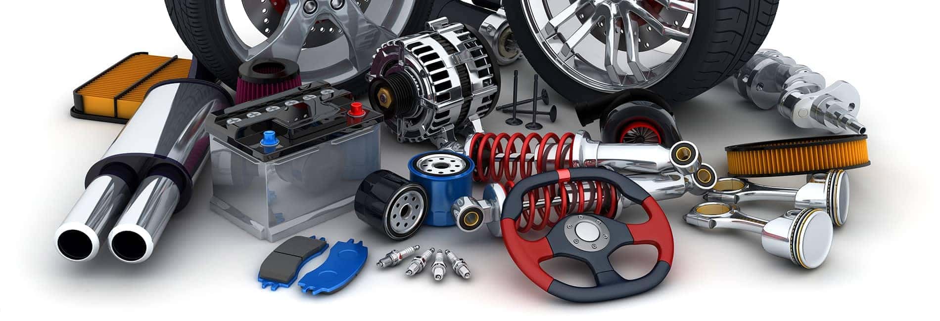 Miscellaneous Auto Parts on a white background