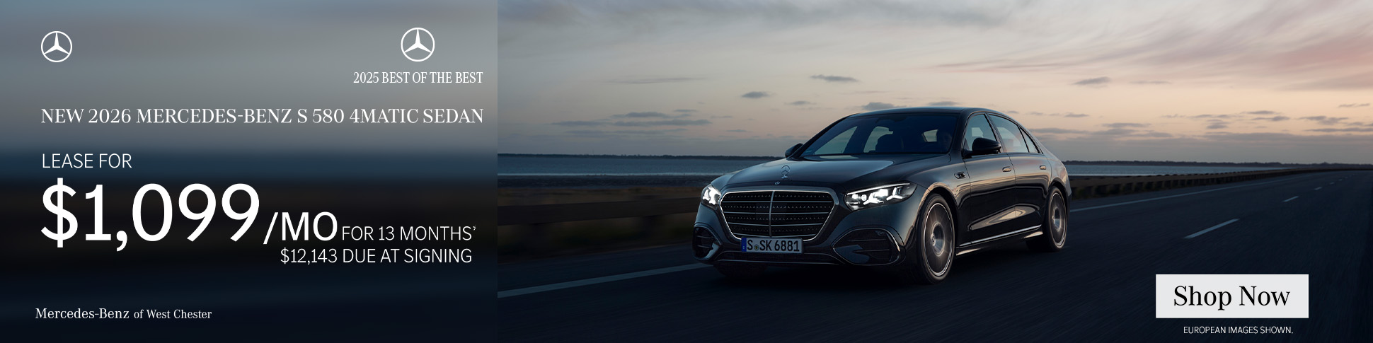 New 2026 Mercedes-Benz S 580 4MATIC Sedan