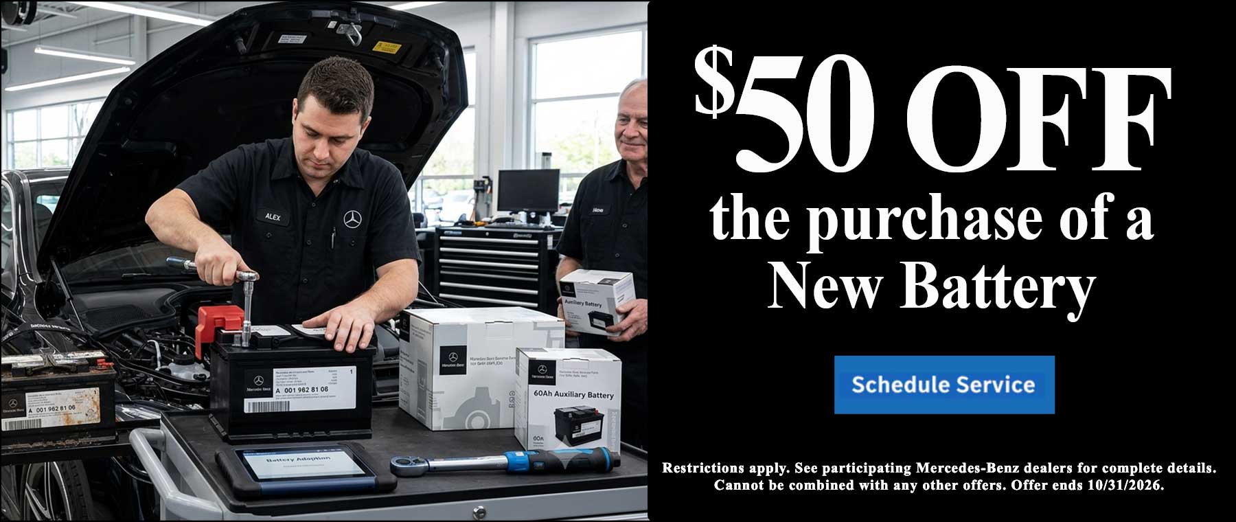 Mercedes-Benz employee pricing on cabin filters May service special