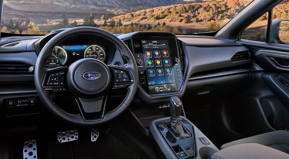The black dash in a 2026 Subaru Crosstrek Hybrid for sale near Red Hook.