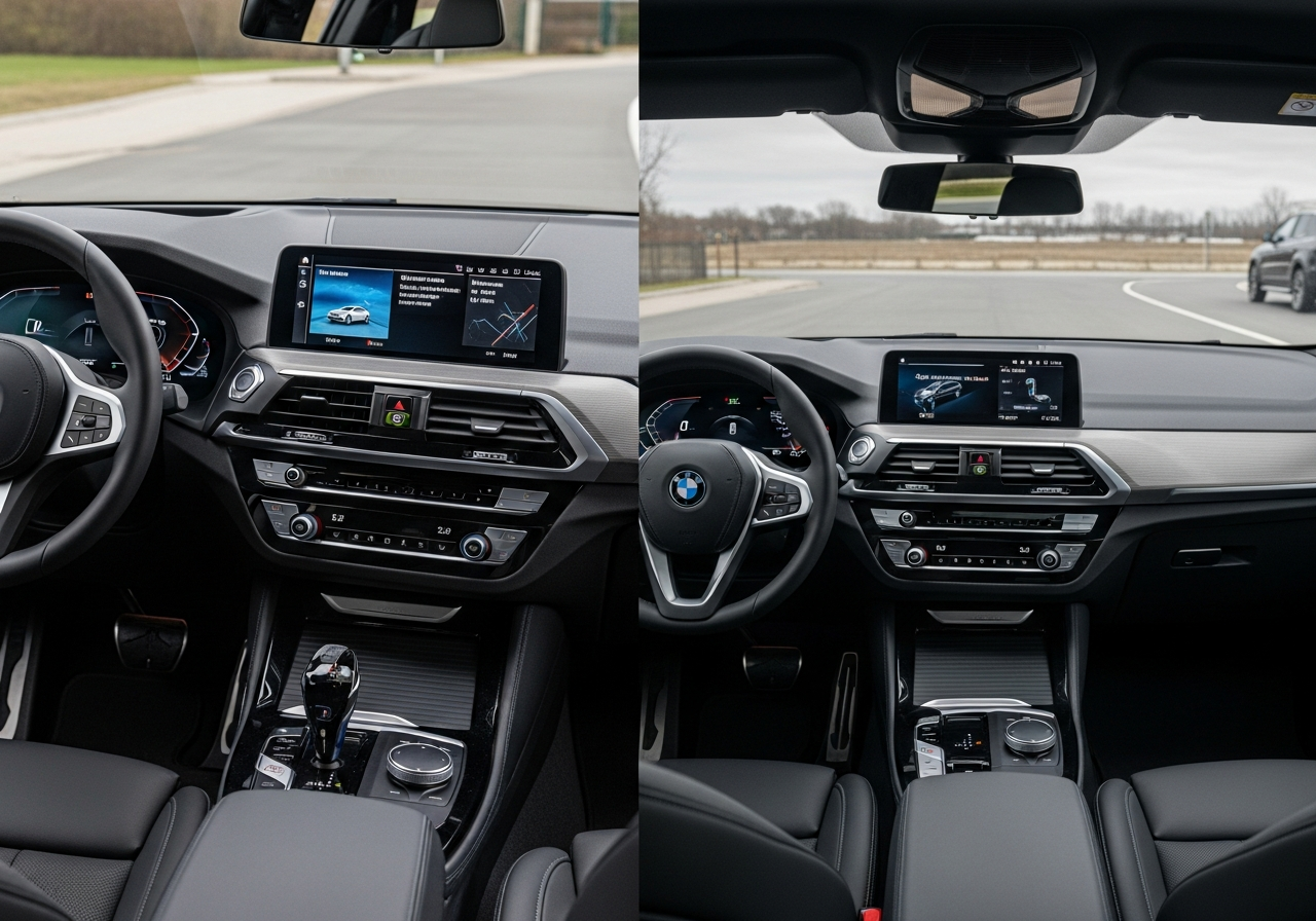 Side-by-side EV SUVs highlighting exterior design lines.