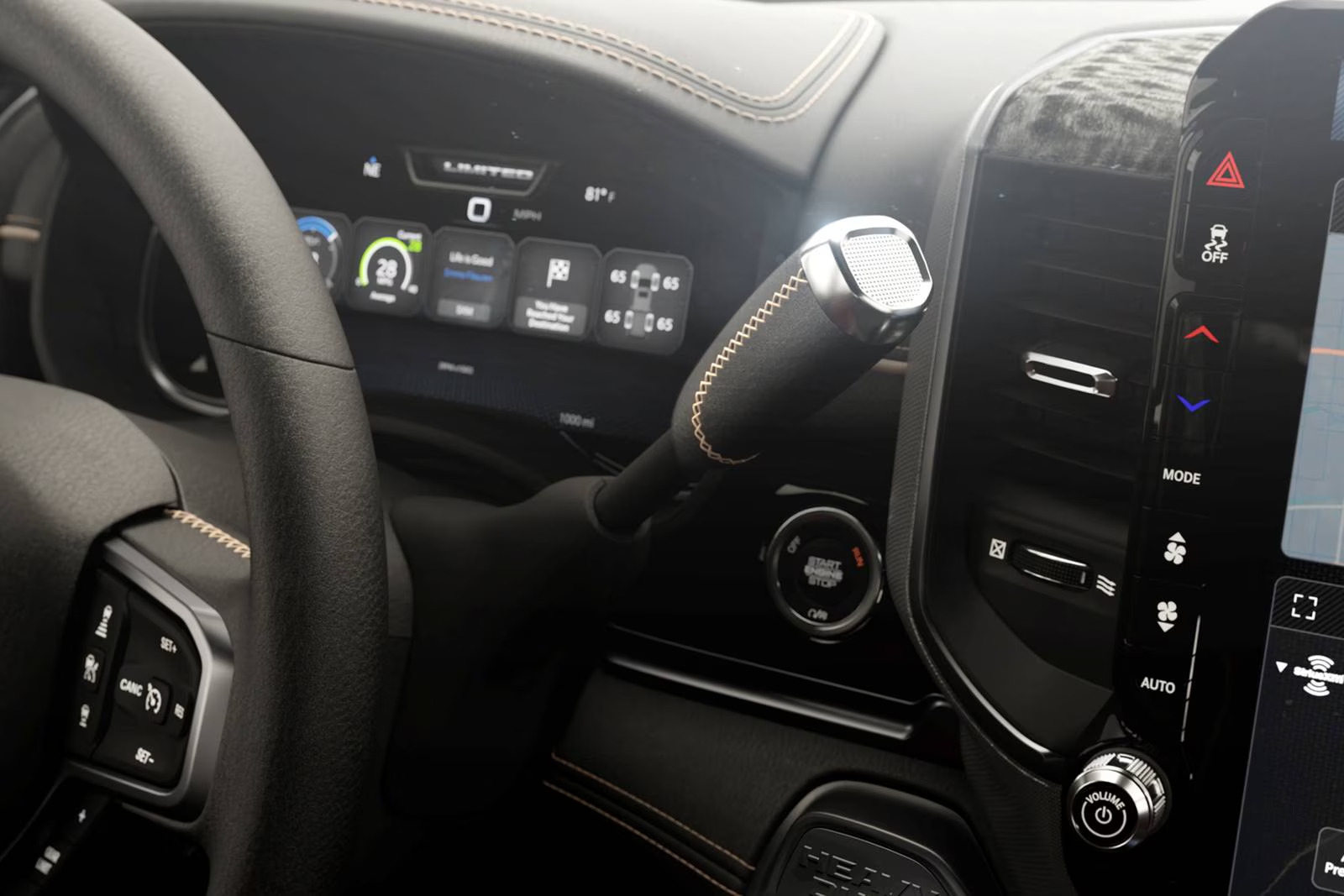Interior design of the ram 2500.