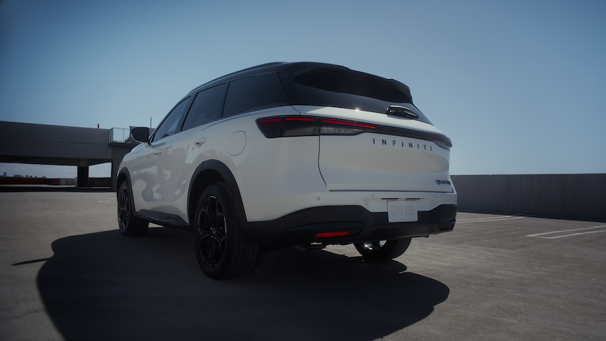 INFINITI QX60 White Rear 3/4 shot