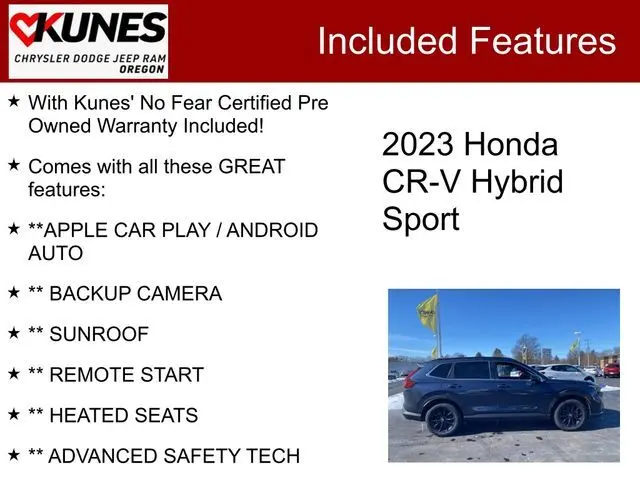 Used 2023 Honda CR-V Sport with VIN 7FARS6H52PE030928 for sale in Oregon, IL