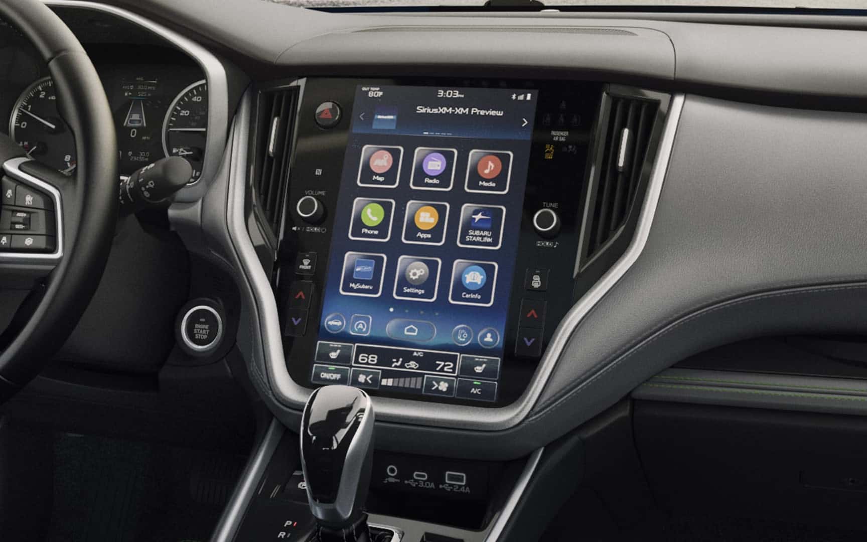 Subaru Outback 11.6-inch touchscreen and center console
