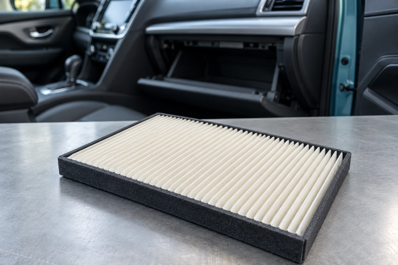 Clean replacement cabin air filter