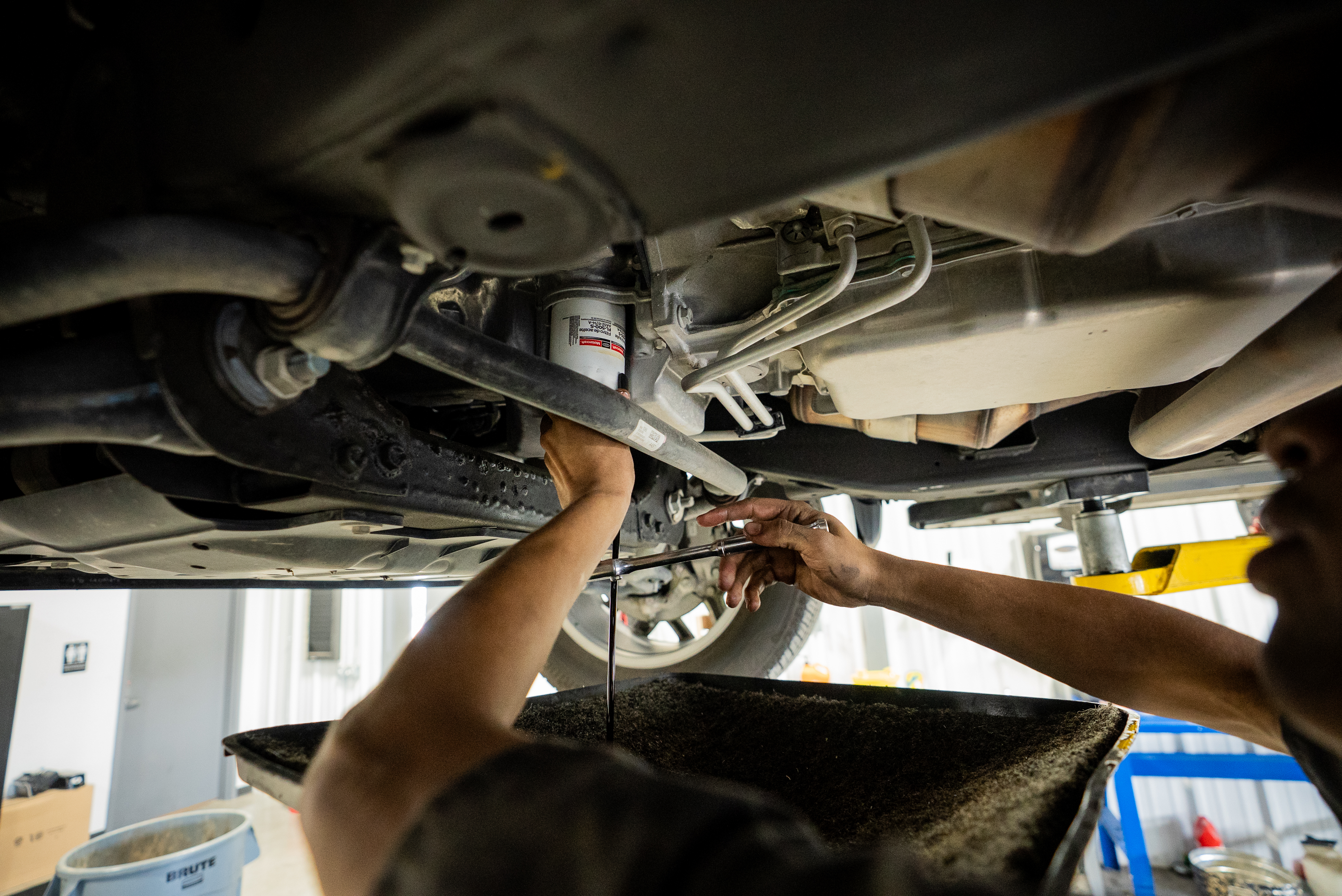Oil change service at Don Hattan in Derby, KS.