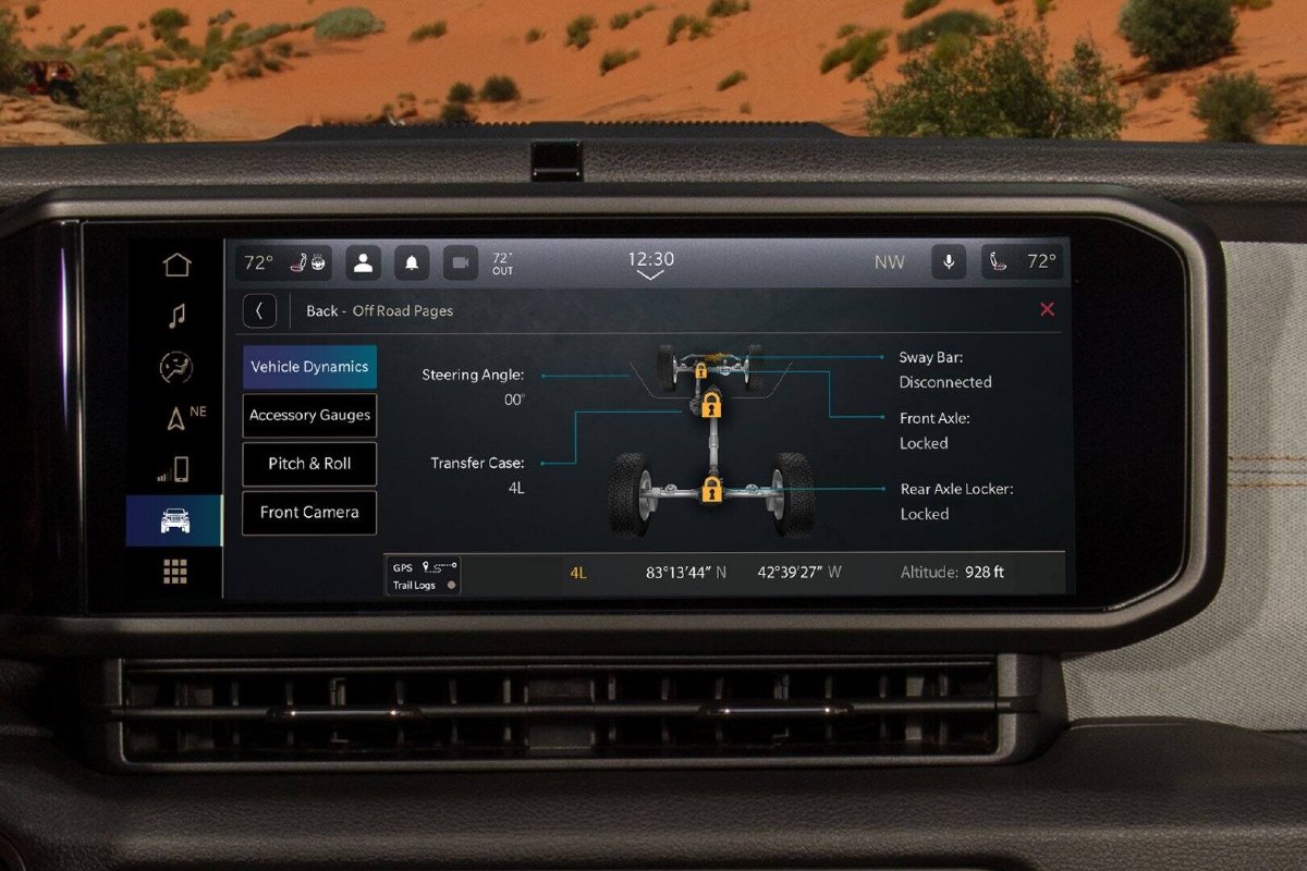 2024 Jeep Uconnect 5 Off-Road Pages Screen