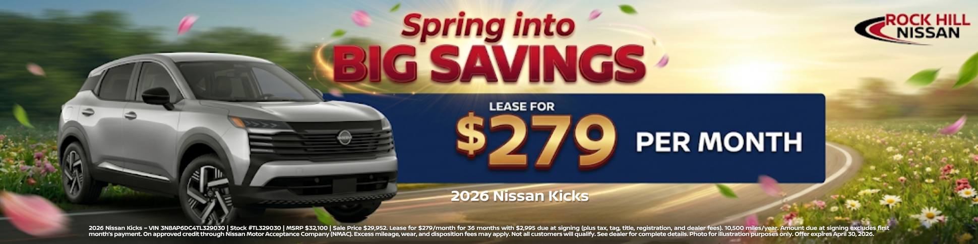 Rock Hill Nissan April Incentive