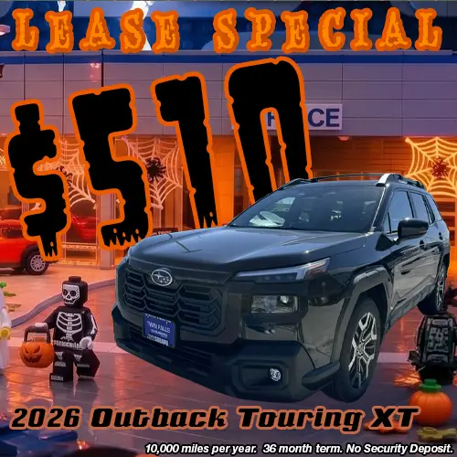 Lease this 2026 Subaru Outback Touring XT for only $510/mo at Twin Falls Subaru this October.