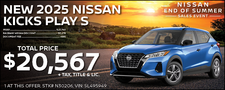New 2025 Nissan Kicks Purchase Offer