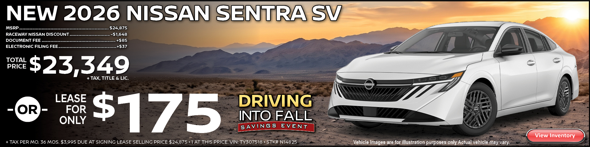 New 2026 Nissan Sentra SV
