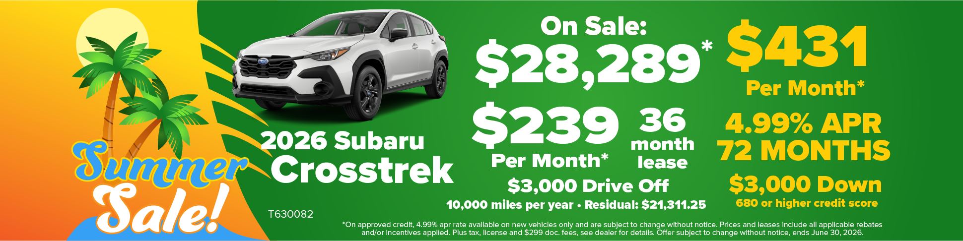 2026 Subaru Crosstrek on sale