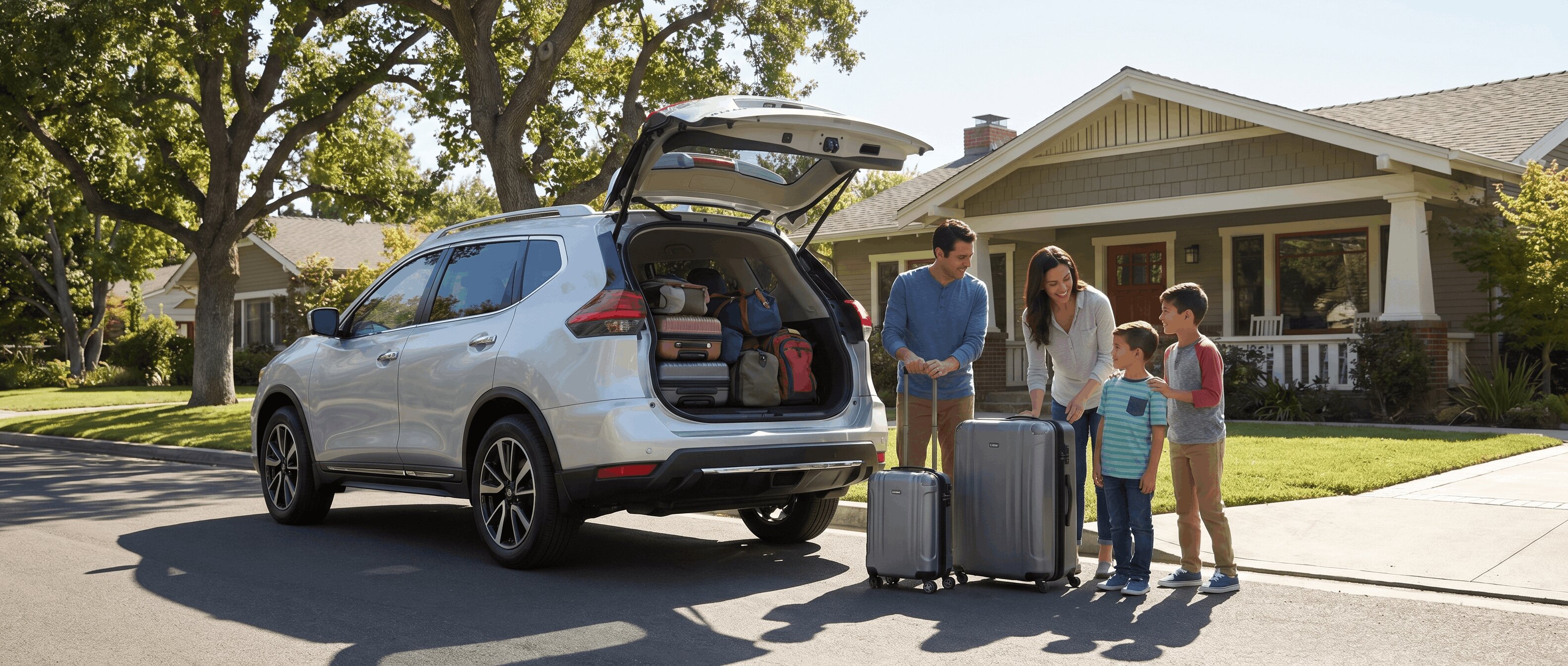 Nissan Rogue with luggage for Roswell GA to Hartsfield-Jackson airport run
