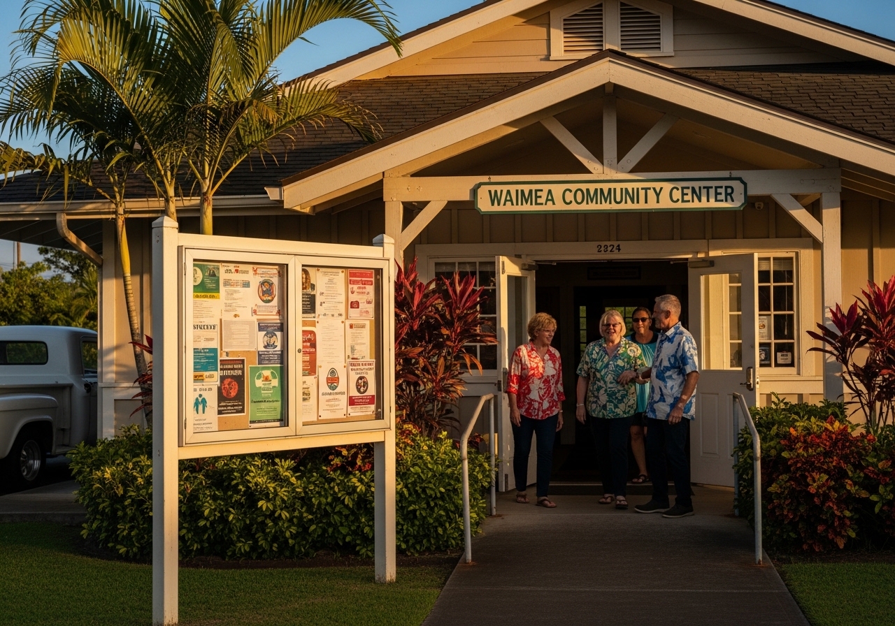 Community hands together symbolizing local support in Waimea