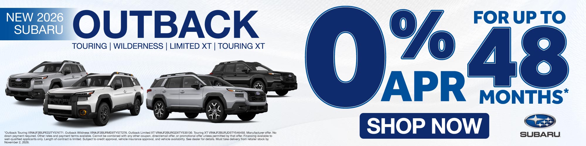 New Subaru Outback Touring, Wildness, Limited XT, Touring XT