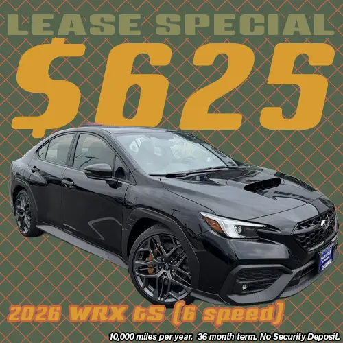 Lease this 2026 Subaru WRX tS at Twin Falls Subaru this September.