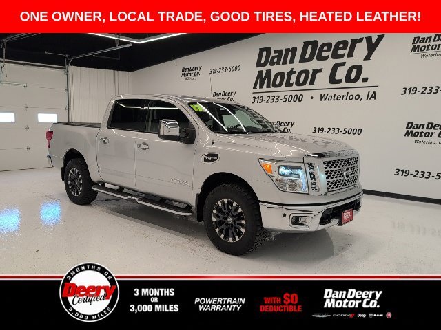 Brilliant Silver 2017 Nissan Titan Pickup Truck Four-Wheel Drive Automatic