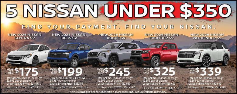5 Nissan Under $350