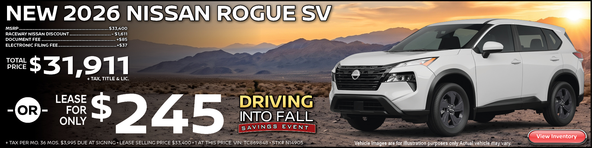 New 2026 Nissan Rogue SV