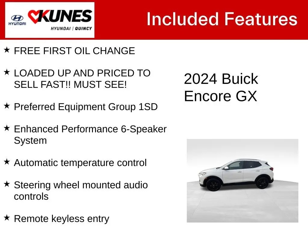 Used 2024 Buick Encore GX Sport Touring with VIN KL4AMDSL7RB182931 for sale in Quincy, IL