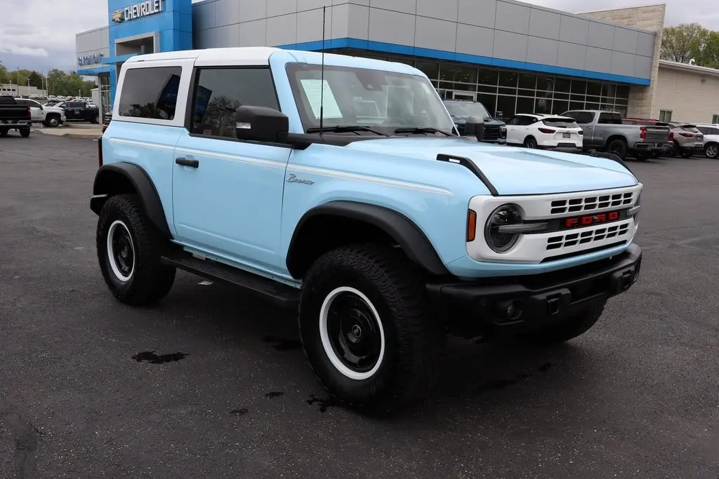 Used 2024 Ford Bronco 2-Door Heritage Limited Edition with VIN 1FMDE4EP7RLA37585 for sale in Atwater, OH