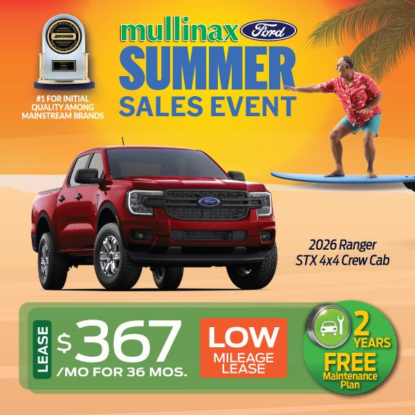 2026 Ranger STX 4x4 Crew Cab Lease $367/mo for 36 Mos.