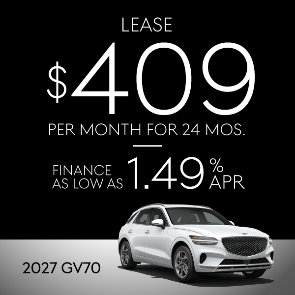 2027 GV70: Lease $409/mo for 24 Months