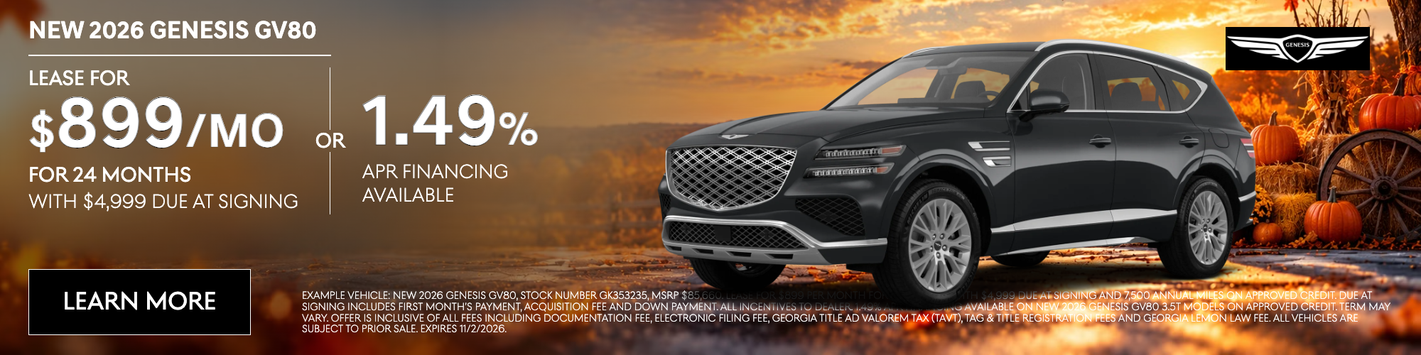 New 2026 Genesis GV80