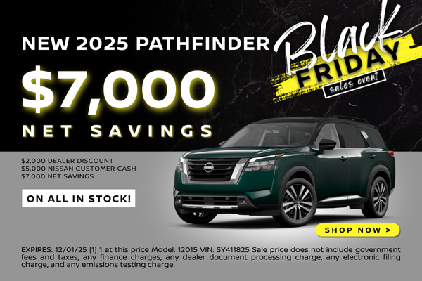 Nissan Pathfinder net savings offer