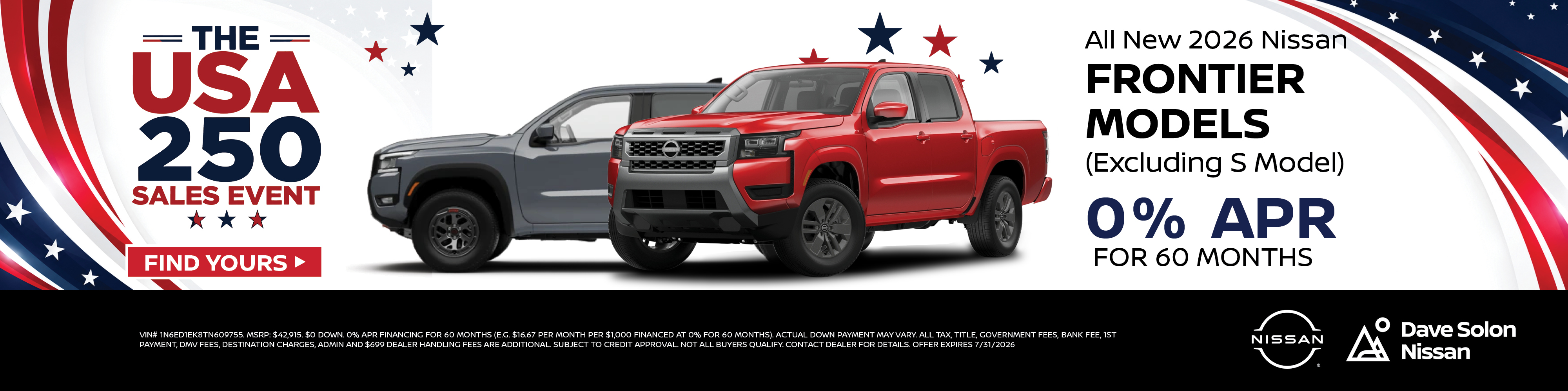 All New 2026 Nissan Frontier Models