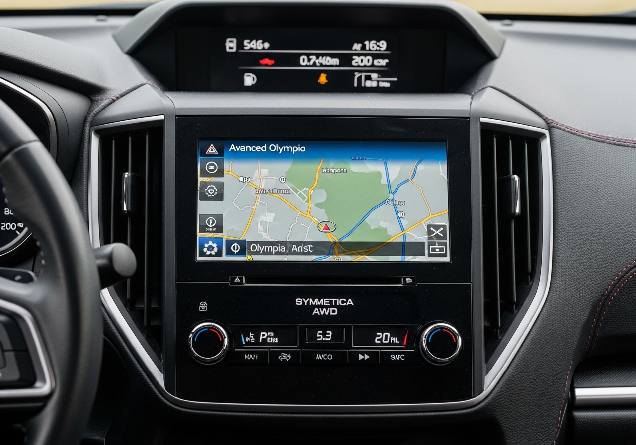 Rainy road scene in Olympia, Washington