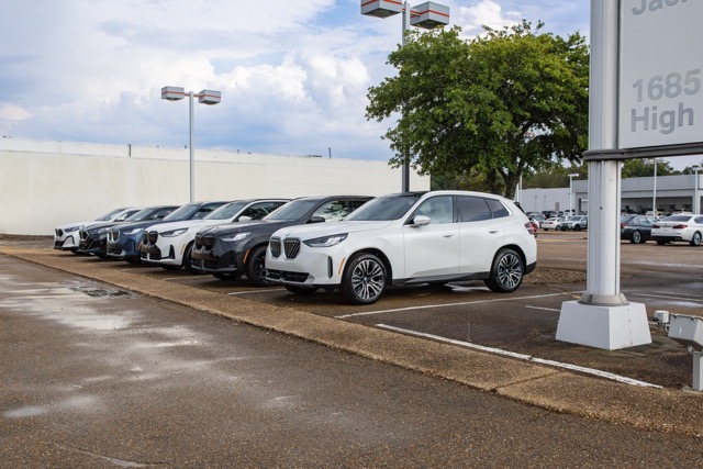 BMW X3s Lined up on the lot