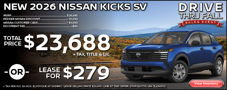 2026 Nissan Kicks SV