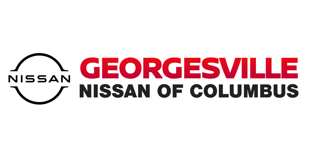 Georgesville Nissan logo in print alongside the Nissan manufacturer logo