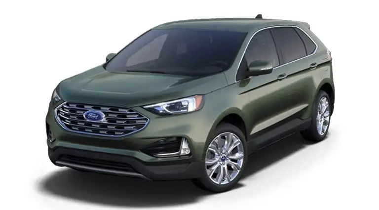 image of forest green ford edge titanium